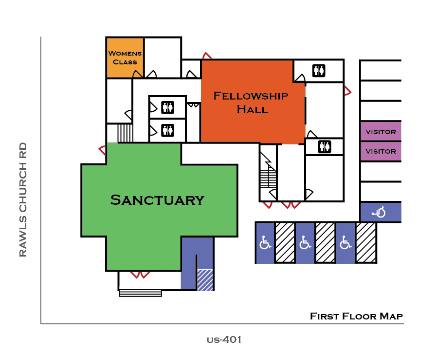 church_layout_first_floor Rawls Baptist Church - 2nd Floor Layout