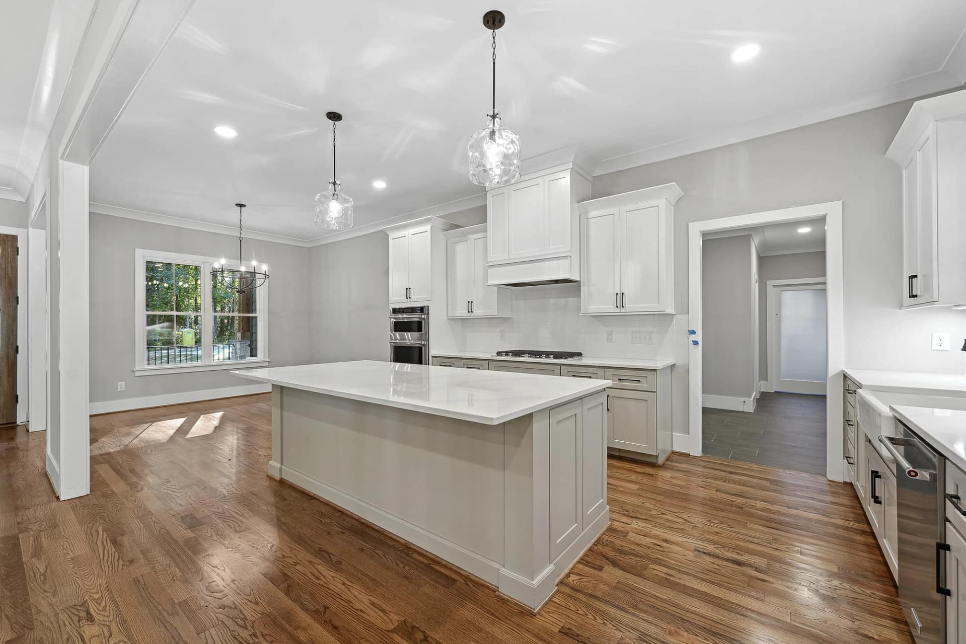 Kitchen interior of a custom home in Holly Springs, North Carolina