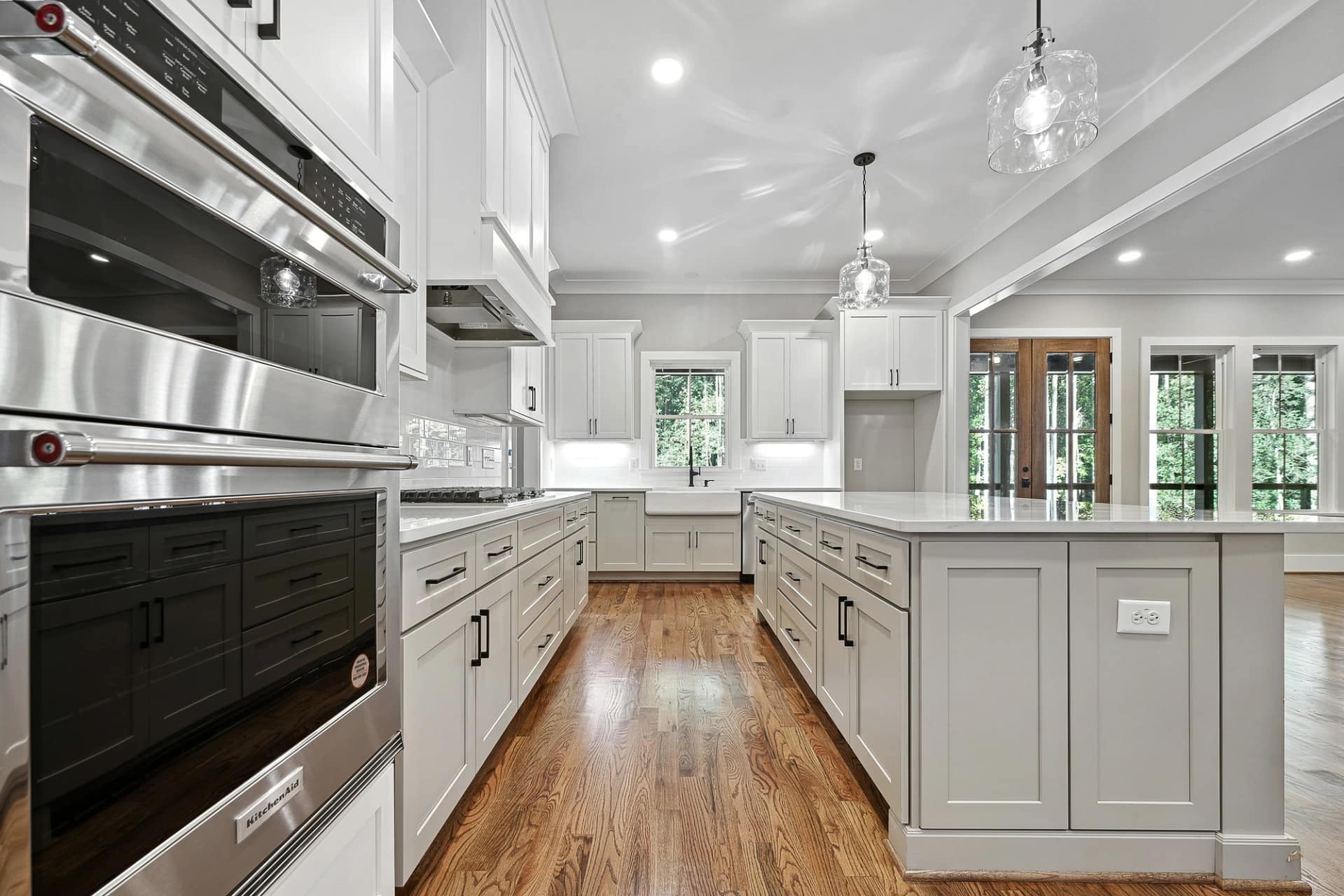 Custom kitchen with island in a Holly Springs home