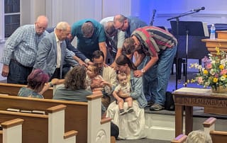 rawls_revival_2 Rawls Baptist Church Revival Preachers and Deacons Praying for Pastor Brandon and family