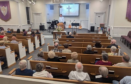 rawls_revival_1 Rawls Baptist Church Revival with Jonathan Lotz preaching to congregation