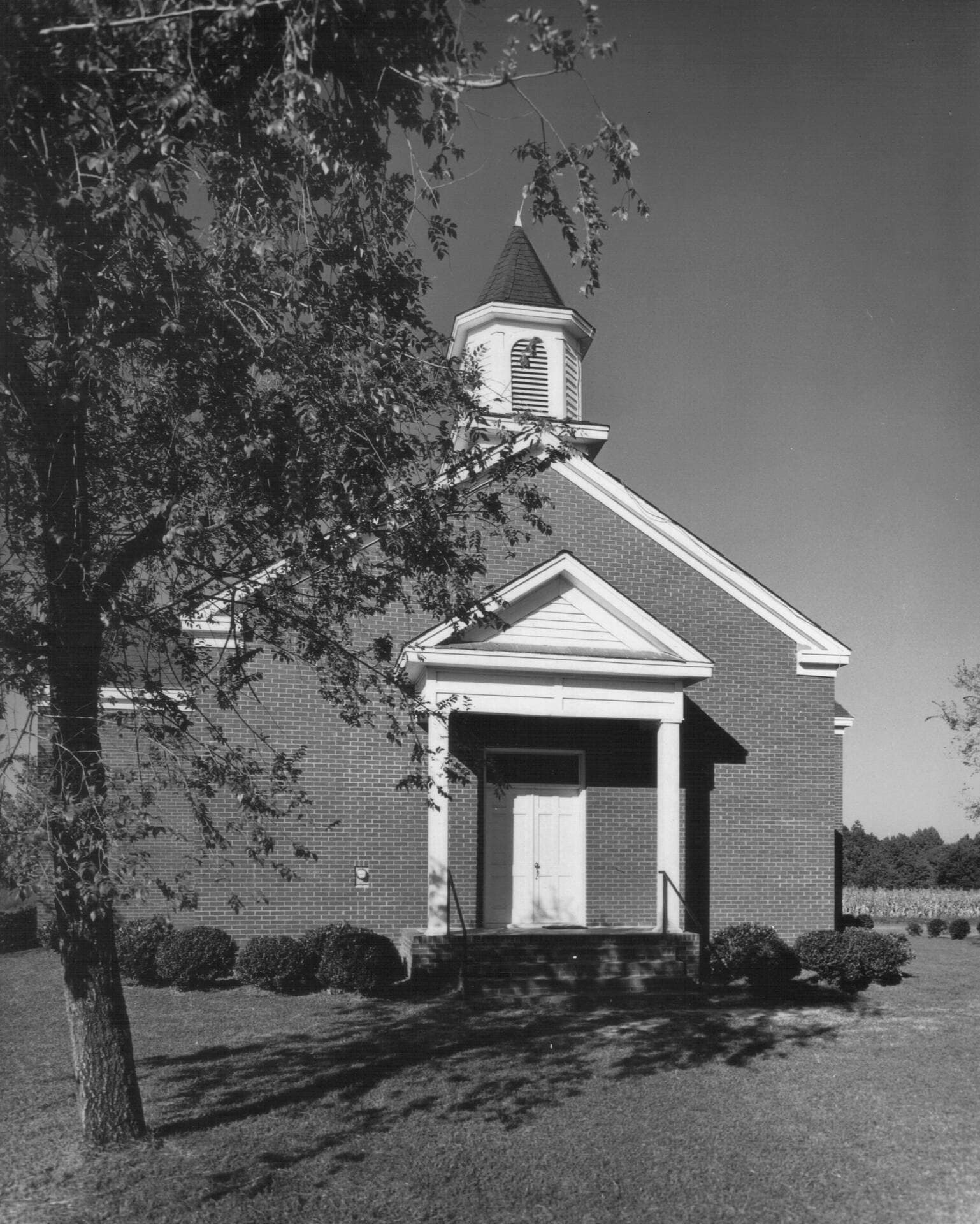 1965 – Brick Veneer 1 Rawls Baptist Church exterior renovation with new brick veneer during the 1965 building improvements in Fuquay-Varina, NC.