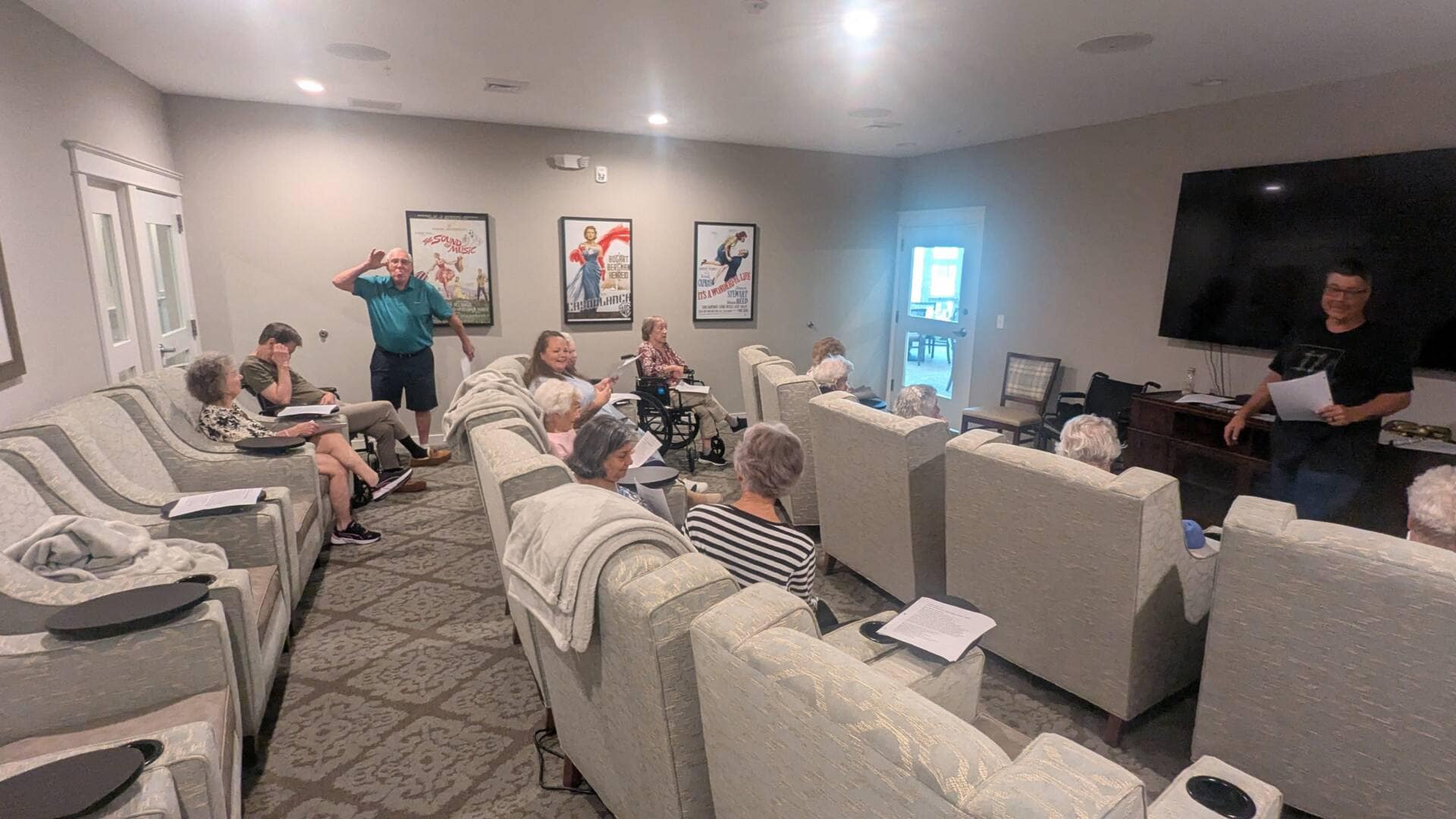 Church members gathered for Bible study and fellowship through a Rawls Baptist Church ministry