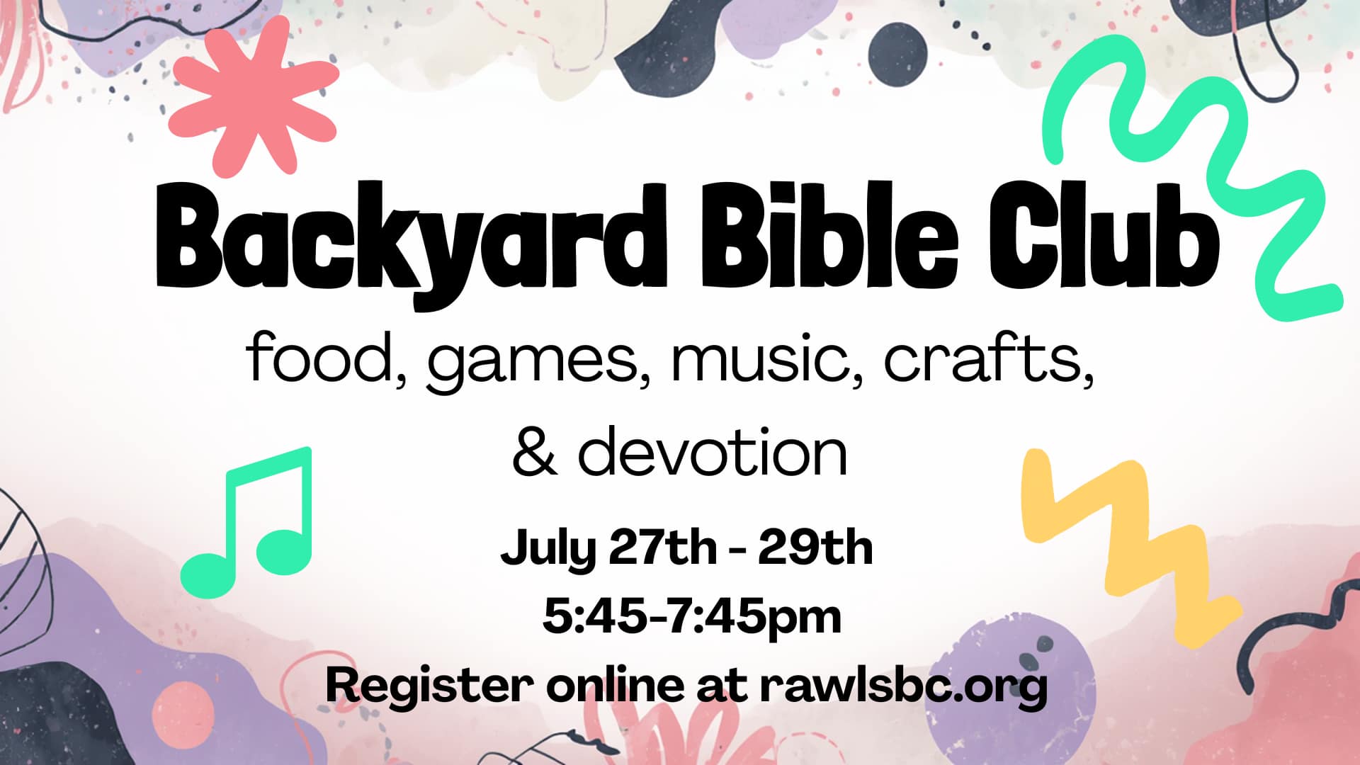 Backyard Bible Club at Rawls Baptist Church