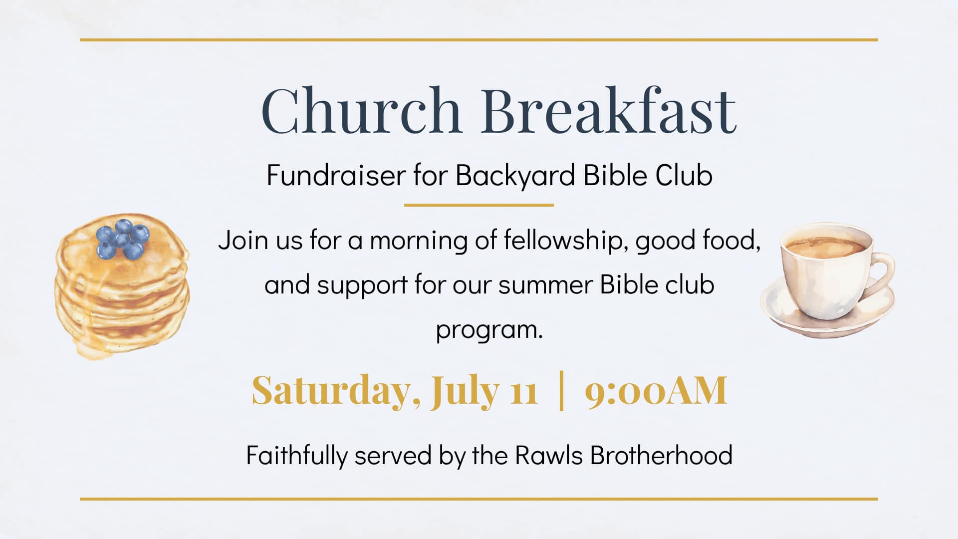 Church breakfast at Rawls Baptist Church