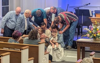 rawls_revival_2 Rawls Baptist Church Revival Preachers and Deacons Praying for Pastor Brandon and family