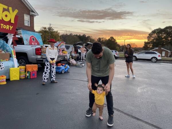 Rawls Baptist Church 2024 Trunk or Treat Kid having fun